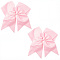 2Pcs Rubber Hair Ties, with Polyester Bowknot, Scrunchie/Scrunchy Hair Ties for Women Girls, Pink, Inner Diameter: 45.5mm
