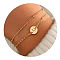 201 Stainless Steel Multi-strand Bracelets, Flat Round with Letter Link Bracelets for Women, Golden, Letter M, 6-3/4 inch(17cm)