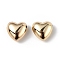 Rack Plating Brass Beads, Long-Lasting Plated, Cadmium Free & Lead Free, Heart, Real 18K Gold Plated, 9.5x10x5.5mm, Hole: 1mm