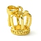 Rack Plating Brass Charms, Long-Lasting Plated, Lead Free & Cadmium Free, Crown, Real 18K Gold Plated, 9x13x10mm, Hole: 3.5x3mm