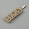 Word LUCKY Alloy Rhinestone Hair Bobby Pins, Hair Accessories for Girls, Light Gold, 71x17x7mm, LUCKY: 17x55mm