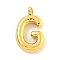 Ion Plating(IP) 304 Stainless Steel Pendants, Letter Charm, Golden, Letter G, 26x15.5x5mm, Hole: 3mm