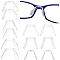 GORGECRAFT 24Pcs 6 Style Plastic Eyeglass Nose Pads, U-shape, for Glasses Accessories, Clear, 17~21x22~28x7~9.5mm, 4pcs/style