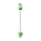 Plastic Beadable Keychain Bar for Jewelry Making DIY Crafts, with Stainless Steel Finding, Lime, 90x10.5mm