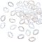 100Pcs 2 Style Acrylic Linking Rings, Quick Link Connectors, for Curb Chains Making, AB Color Plated, Twist, White, 23x17x4.5mm, Inner Diameter: 13.5x7mm, 50Pcs/style