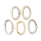 Natural Freshwater Shell Oval Linking Rings, Antique White, 51.5~52.5x32~32.5x1.5~2.5mm