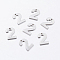 Tarnish Resistant 201 Stainless Steel Pendants, Stainless Steel Color, Number 2, 11x7x0.7mm, Hole: 0.5mm