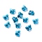 Transparent Glass Beads, Faceted, Butterfly, Marine Blue, 6.5x8x5.5mm, Hole: 1mm