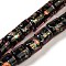 Handmade Dichroic Foil Glass Beads Strands, Barrel, Pale Violet Red, 9x9mm, Hole: 2mm, about 35pcs/strand, 12.80''(32.5cm)