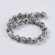 Natur Dalmatiner Jaspis Perlen Stränge X-G-G515-8mm-06-2