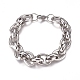 Unisex 304 pulseras de cadena de acero inoxidable BJEW-L661-03P-1