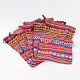 Pochettes d'emballage en tissu de style ethnique ABAG-UK0002-13x18-07-2