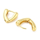 Rack Plating Brass Triangle Hoop Earrings EJEW-Q779-02G-2