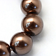 Backen gemalt pearlized Glasperlen runden Perle Stränge HY-Q330-8mm-52-3