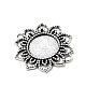 Тибетском стиле сеттинги подключения кабошон цветка сплава ободок PALLOY-J494-06AS-2