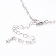 Trendy Women's Long Rolo Chain Brass Cage with Wings Locket Pendant Necklaces NJEW-L083-05-4
