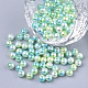 Rainbow ABS Plastic Imitation Pearl Beads OACR-Q174-10mm-03-1