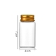 Botellas de vidrio transparente contenedores de abalorios CON-WH0085-76D-02-1
