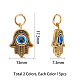 SUNNYCLUE 30pcs 2 Colors Hamsa Hand Evil Eye Bead Charms Fatima Symbol Charms Pendants for DIY Necklace Bracelet Jewelry Findings Accessory PALLOY-SC0002-11-2