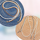 Wadorn 2 pièces 2 couleurs en plastique imitation perle et chaîne de fer bandoulière téléphone chaîne FIND-WR0009-48-5