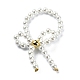 Bagues en perles de coquillage en forme de nœud papillon pour femme RJEW-TA00098-1