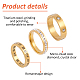 ANATTASOUL 6Pcs 6 Style 201 Stainless Steel Hollow Roman Numerals Finger Ring Set with Rhinestone RJEW-AN0001-21-3