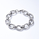 304 Stainless Steel Chain Bracelets BJEW-F407-01-P-1