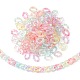 Rainbow Color Plated Transparent Acrylic Linking Rings FIND-CJC0015-24-1