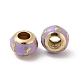 Golden Tone Alloy Enamel European Beads FIND-E044-10G-03-2