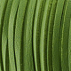 スエード調コード  フェイクレース  模造革で  黄緑  3x1mm  100ヤード/ロール（300フィート/ロール） LW-S015-11-2