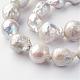 Hebras de perlas keshi de perlas barrocas naturales PEAR-R064-09-1
