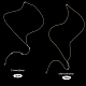 Chgcraft catena del corpo della collana del contesto della lega di stili 8pcs 4 NJEW-CA0001-15-2
