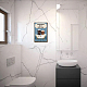Creatcabin собака ванна оловянная вывеска ванная комната винтажный металлический знак вид напоминание плакат ретро живопись доска железный знак декор стены художественная роспись висит для туалета ванная комната туалет дом 12 x 8 дюйм AJEW-WH0157-665-5