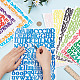 Craspire 12 Blatt 12 Farben Buchstaben-Zahlen-Aufkleber DIY-CP0008-66-3