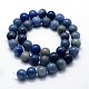 Chapelets de perles en aventurine bleue naturelle X-G-I199-24-4mm-2