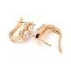 Латунные серьги-кольца из прозрачного кубического циркония EJEW-A107-09E-KCG-2