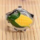 Corn Alloy Polymer Stretch Ring Watches RJEW-L053-02-1