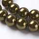 Umweltfreundliche runde Perlenstränge aus gefärbtem Glasperlen HY-A002-8mm-RB090-3