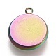 Ion Plating(IP) 304 Stainless Steel Pendant Cabochon Settings STAS-K202-03E-M-2