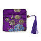 Sacchetto regalo sacchetto di gioielli con cerniera nappa broccato cinese ABAG-F005-07-3