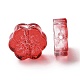 透明なスプレー塗装ガラスビーズ  梅の花  ミックスカラー  10x11x4mm  穴：1mm GLAA-I050-02-3