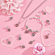 PandaHall Elite 12Pcs 6 Colors Mother's Day Alloy Rhinestone European Dangle Charms FIND-PH0010-89-4