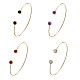 Модные браслеты из латунной манжеты BJEW-BB21805-A-2