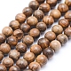 Brins de perles en bois de padouk africain naturel WOOD-P011-02-4mm-1