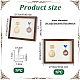 Cadre d'affichage de médaille en bois naturel AJEW-WH0248-420B-2
