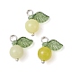 Natürliche Zitronen-Jade-Frucht-Charms PALLOY-JF02431-05-1