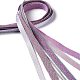 18 ヤード 6 スタイルのポリエステル リボン  DIY手作りクラフト用  髪のちょう結びとギフトの装飾  紫のカラーパレット  紫色のメディア  3/8~1/2インチ（10~12mm）  約3ヤード/スタイル SRIB-C001-I02-3