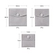 6個3スタイルベルベットジュエリーバッグ  正方形  ライトグレー  7.4~9.8x7.4~10cm  2個/スタイル TP-LS0001-04-3