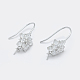 925 Sterling Silver Micro Pave Cubic Zirconia Earring Hooks STER-F043-098-2