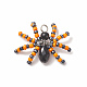 Halloween Spider Glass Pendants PALLOY-JF02005-2